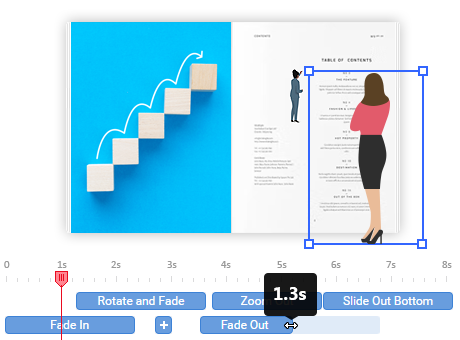 Adjust timing of animation effects when creating a flipbook from a PDF with PDF to flip book converter